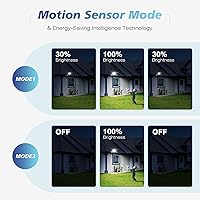 Vista 4 de Solar Lights Outdoor, Wide Angle Solar Street Light, 6500K Solar Flood Lights with Outdoor Motion Sensor,IP66 Waterproof, Solar Security Lights for