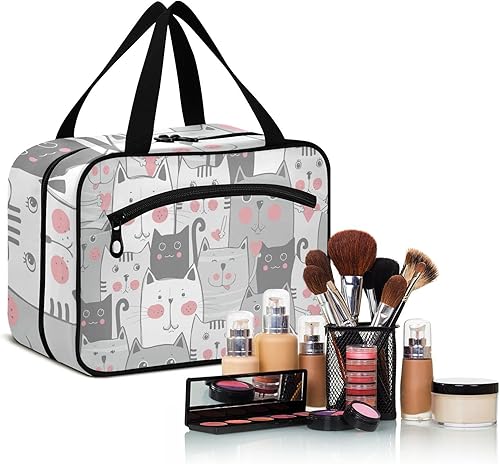 Miniatura 6 de Neceser para mujer, bolsa de maquillaje de viaje, organizador de bolsas de cosméticos, bolsa de aseo colgante para mujeres y hombres, bolsa de viaje