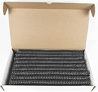 Vista 9 de Binditek 100 Pack Plastic Spiral Binding Coils, 14mm(9/16"), 115 Sheet Capacity, 4:1 Pitch, Black, 48 Loops, for Students and Coworkers