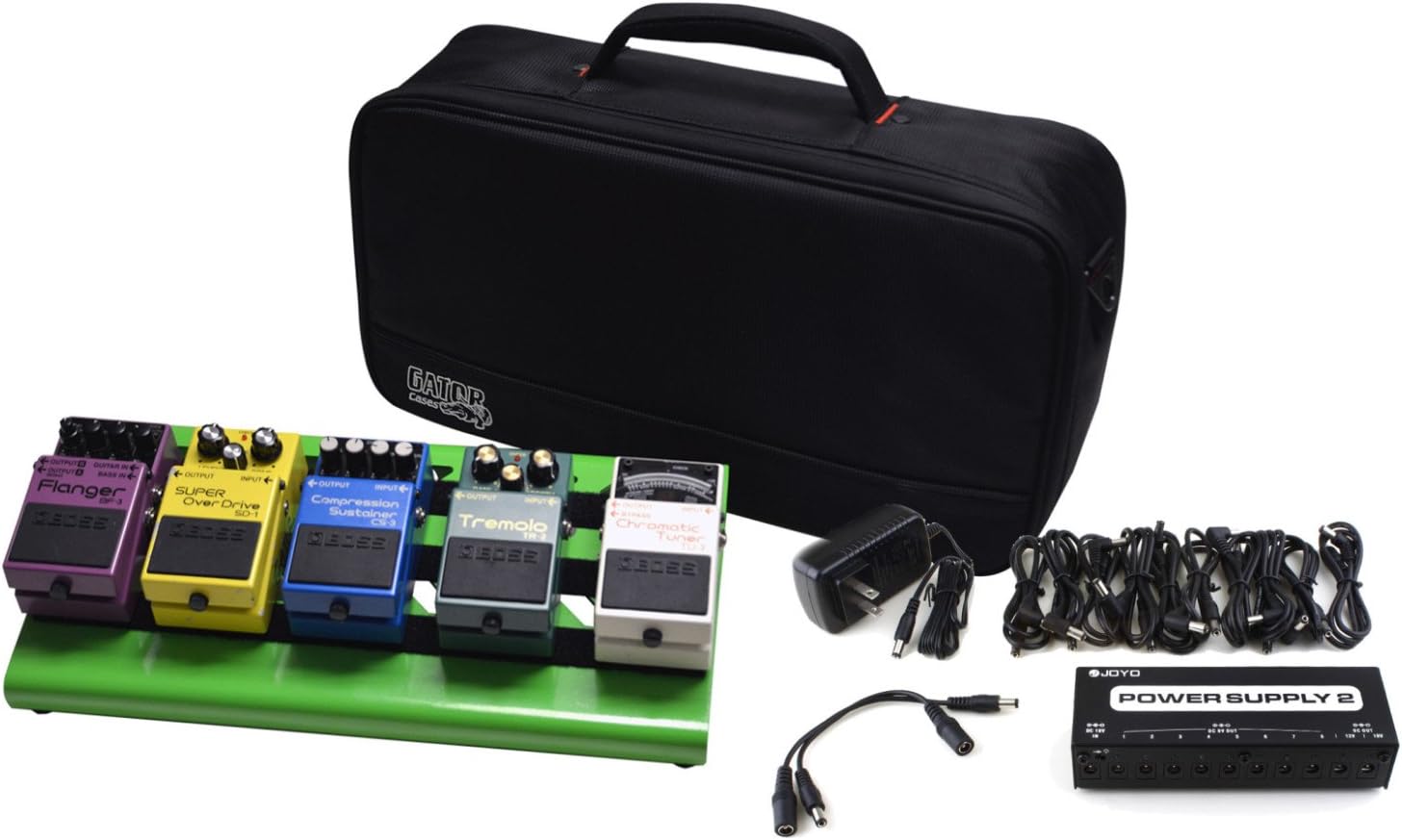 Gator GPBLAKGR Screamer Green Small Aluminum Pedal Board