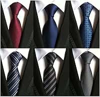 Lot 6 PCS Gravatas de seda masculinas clássicas JACQUARD