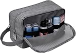 Toiletry Bag Small Nylon Dopp Kit Lightweight Shaving Bag for Men and Women (Cationic Grey) | Water-Resistant Fabric, Travel Bag for Toiletries, Compact Storage, Shaving Accessories, Weekend Trips