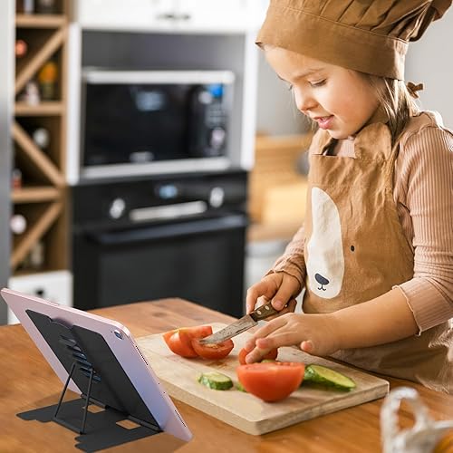 Miniatura 8 de MSDADA Soporte de escritorio pequeño para libros, soporte de metal para libros de lectura, soporte ajustable para libros de cocina, soportes