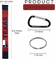Vista 3 de EASTEX Llavero con cordón de bandera de Texas, cordón de identificación para llaves de identificación, insignias, llavero para mujeres y hombres