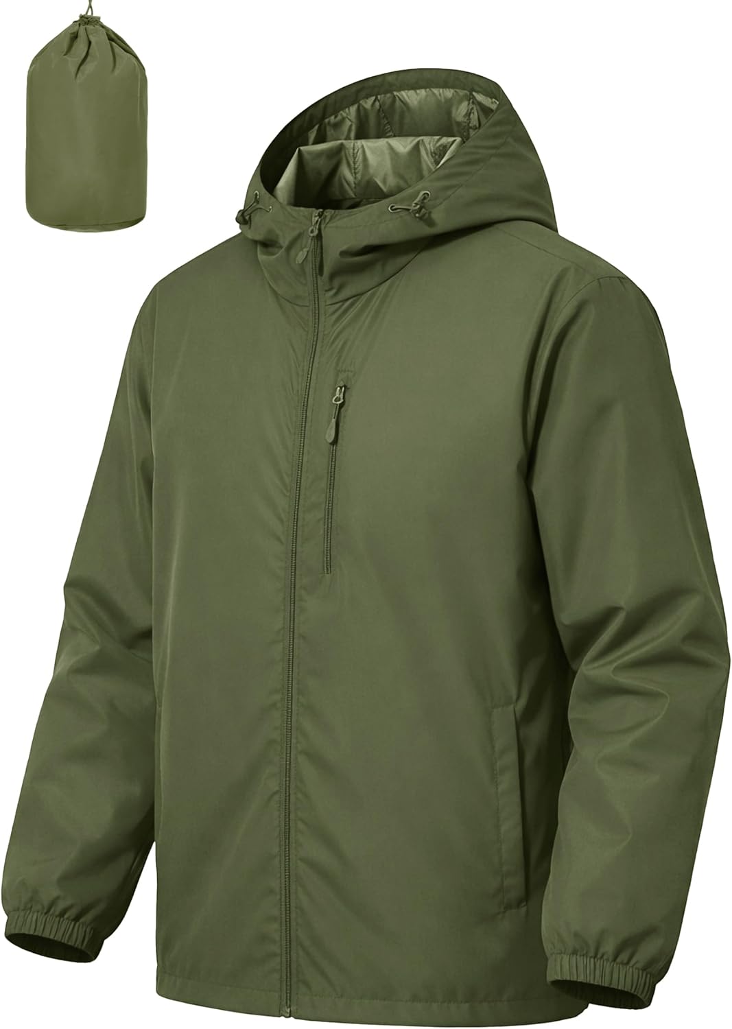 UIQUR Men's Cycling Jacket Rain Jacket Waterproof Windbreaker Raincoat Running Hiking Gear Hood Lightweight Packable