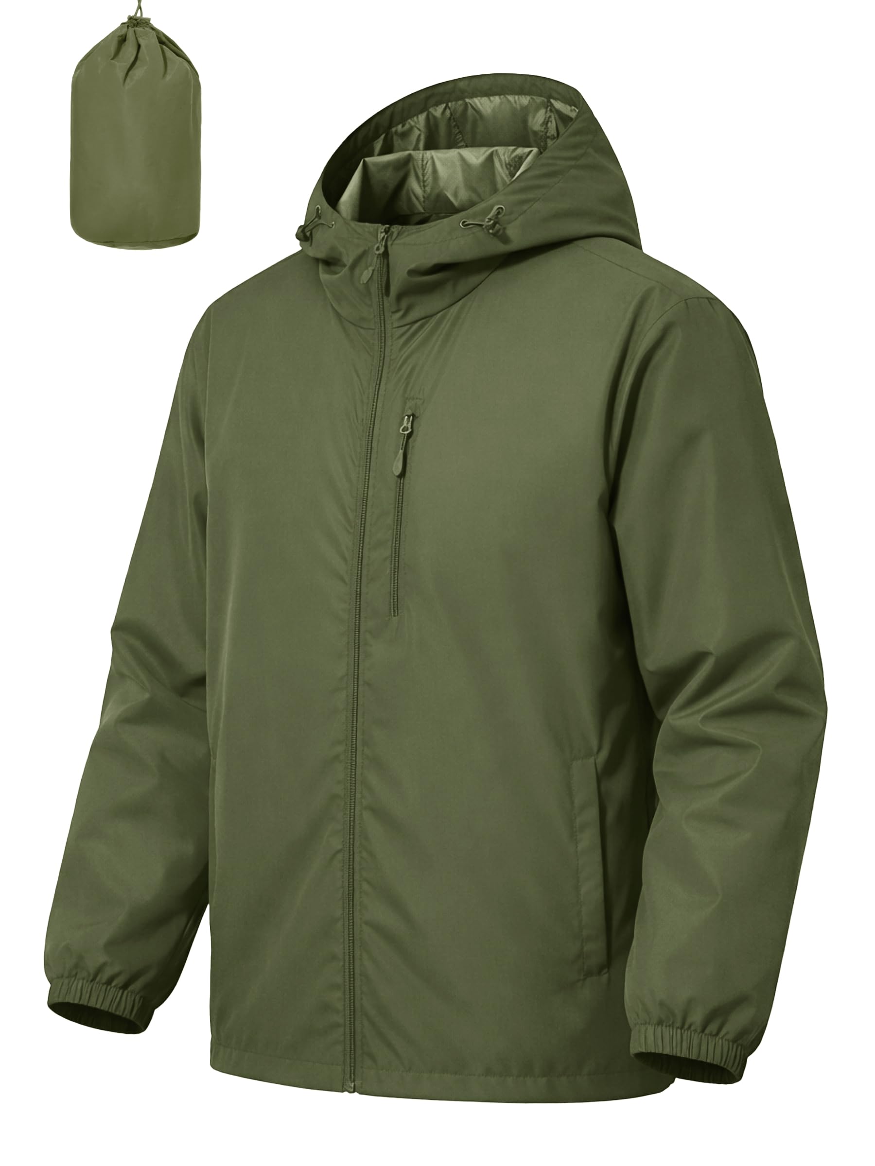 UIQUR Men's Cycling Jacket Rain Jacket Waterproof Windbreaker Raincoat Running Hiking Gear Hood Lightweight Packable