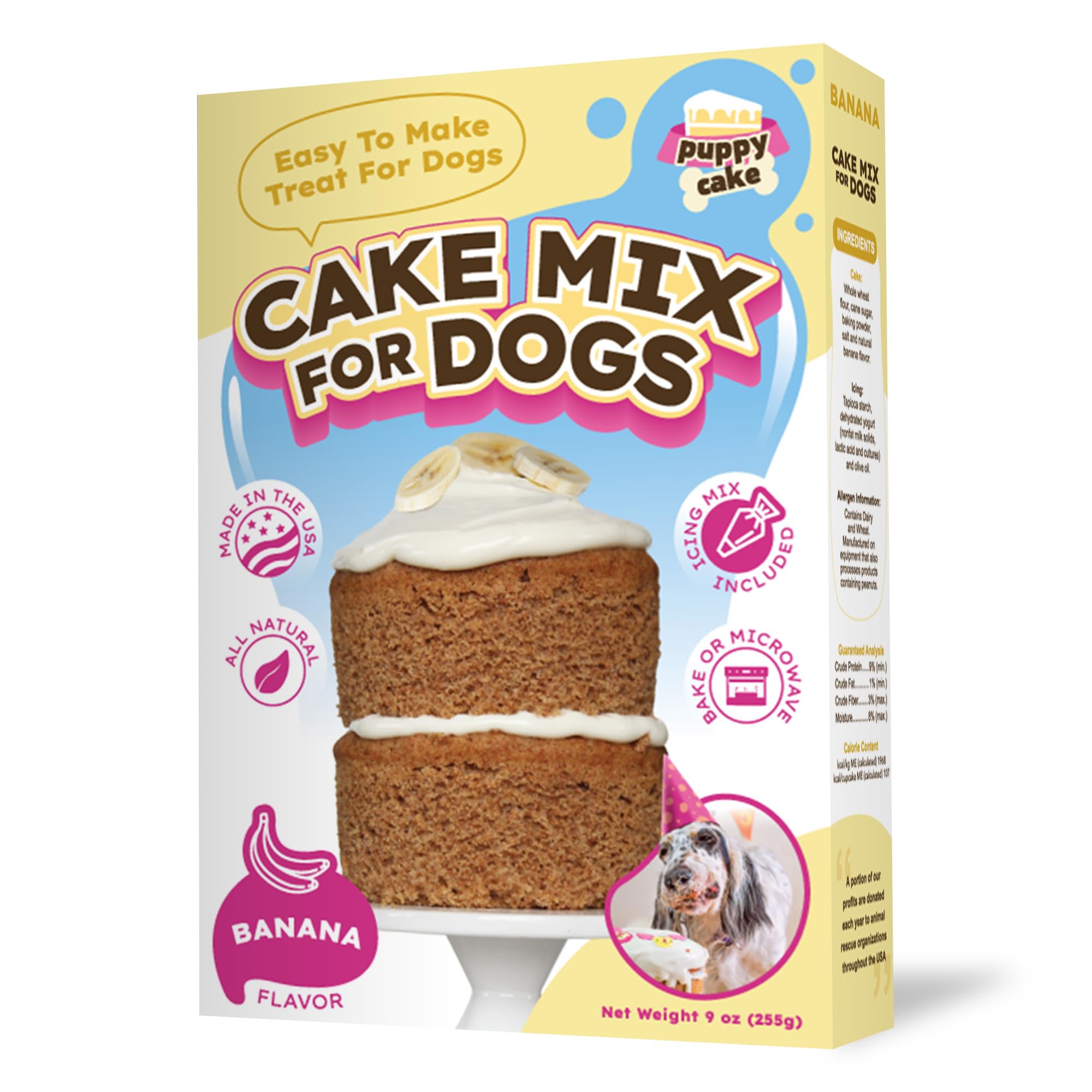 Puppy Cake Banana Cake Mix and Frosting for Dogs