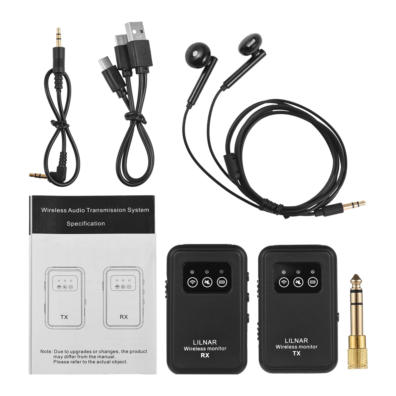 Irfora Monitor Auricolare Wireless 2.4G, Ricevitore In-ear a Lunga (1-to-1)