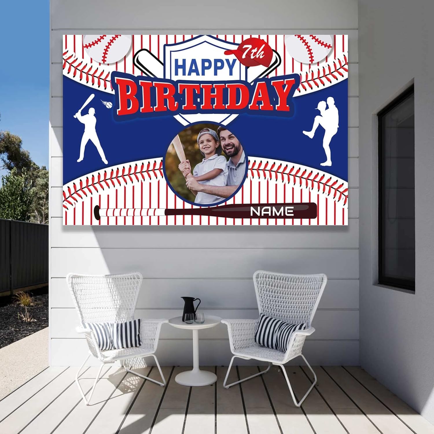 Custom Baseball Sports Happy Birthday Party Decorations Supplies Personalized Baseball Sports Birthday Backdrop Banner(6x9ft)