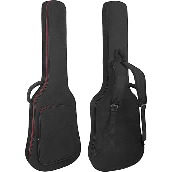 Electric Guitar Bag 39-40 Inch Electric Guitar Gig Bag 0.38 Inch Thick Padded Guitar Case Waterproof with Bag and Adjustable Shoulder Strap Neck Protection Cushion Pad Black