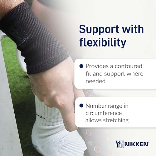 Miniatura 6 de Nikken KenkoTherm - Muñequera grande 1835 - Manga de compresión para mayor comodidad y apoyo, ideal para levantamiento de pesas, entrenamiento,