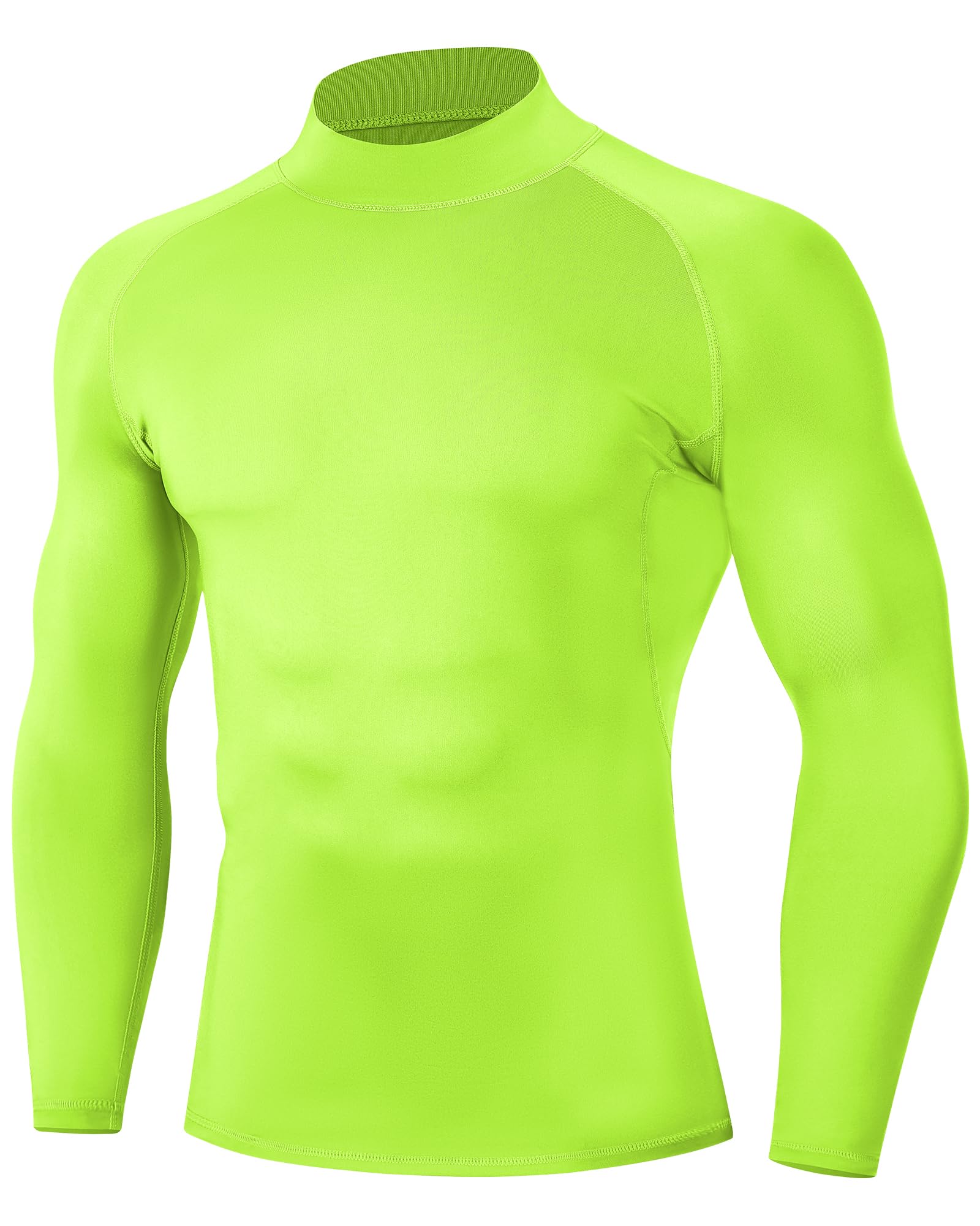 Men's Compression Shirts Long Sleeve Mock Turtleneck Undershirts Quick Dry Athletic Workout Running Base Layer