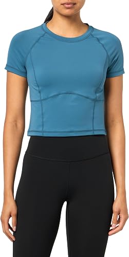 Sweaty Betty Women's All Day Active Short Sleeve Cropped Workout T-Shirt, Subdue