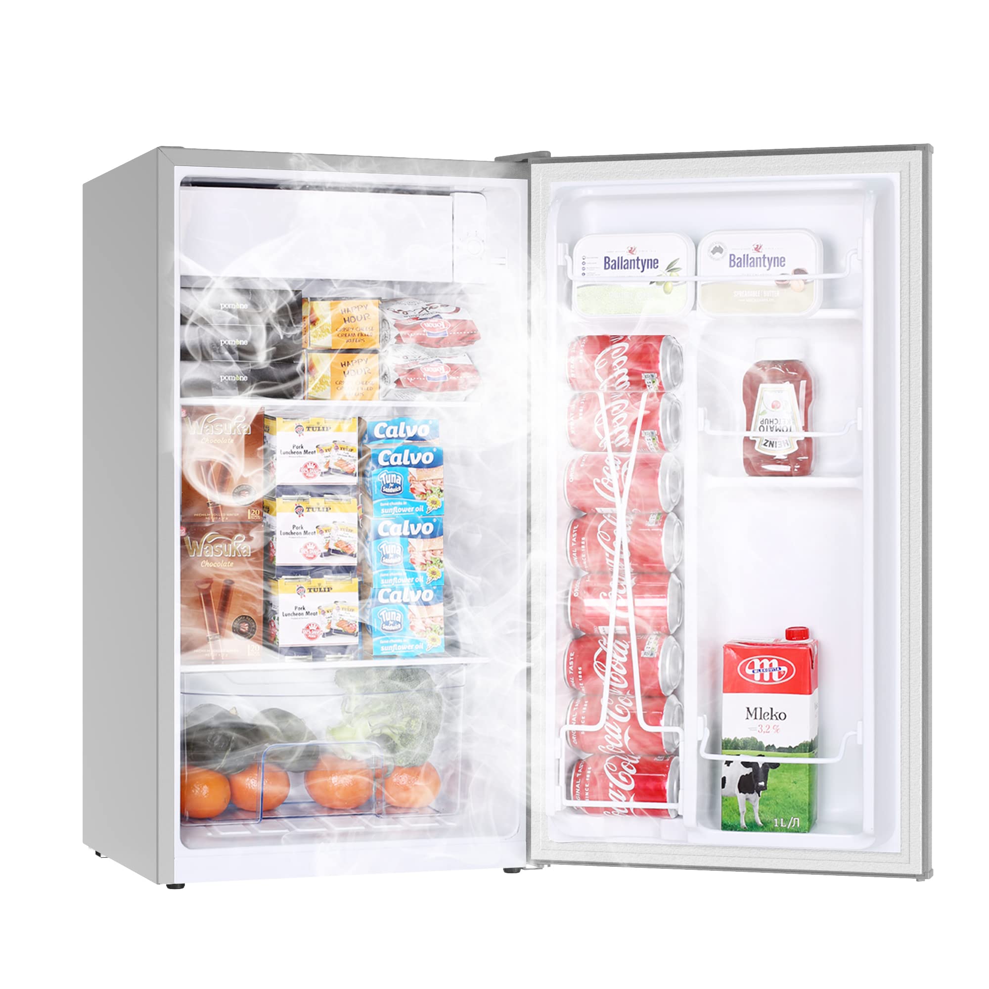 KVK32BTBLACK 3.2 cu ft Compact Freezer Silver