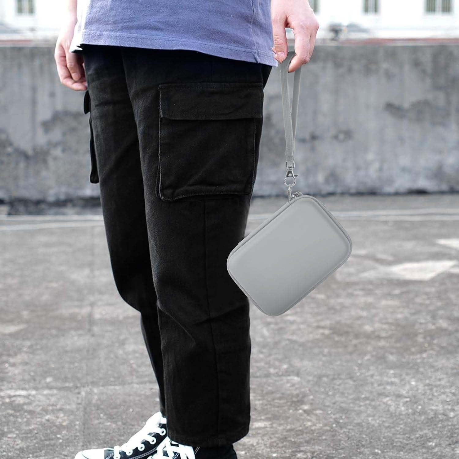 PAIYULE Travel Case Compatible with RG353V/ RG353VS/ R36S Retro Handheld Game Console, Handheld Emulator Storage Holder Organizer, Android Game Console Carrying Bag (Grey) (Box Only) - Image 8