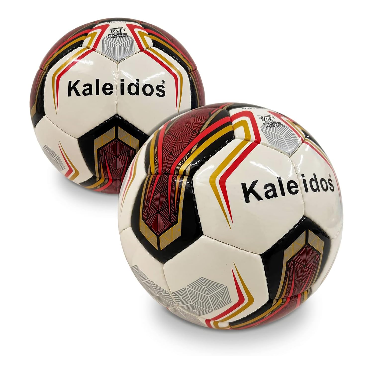 Mondo Sport - Pallone da futsal METEOR R.C. KALEIDOS - misura 4 professional - 440 g - bianco grigio oro - 13605