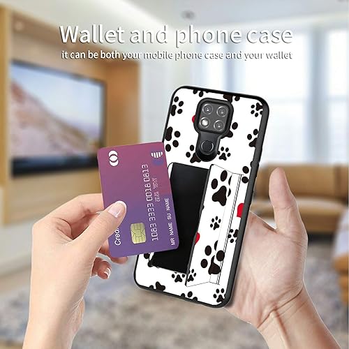 Miniatura 4 de Funda para teléfono Motorola G Power 2021, Moto G Power de 6.6 pulgadas con soporte para tarjetas, ranura híbrida de doble capa para tarjeta de