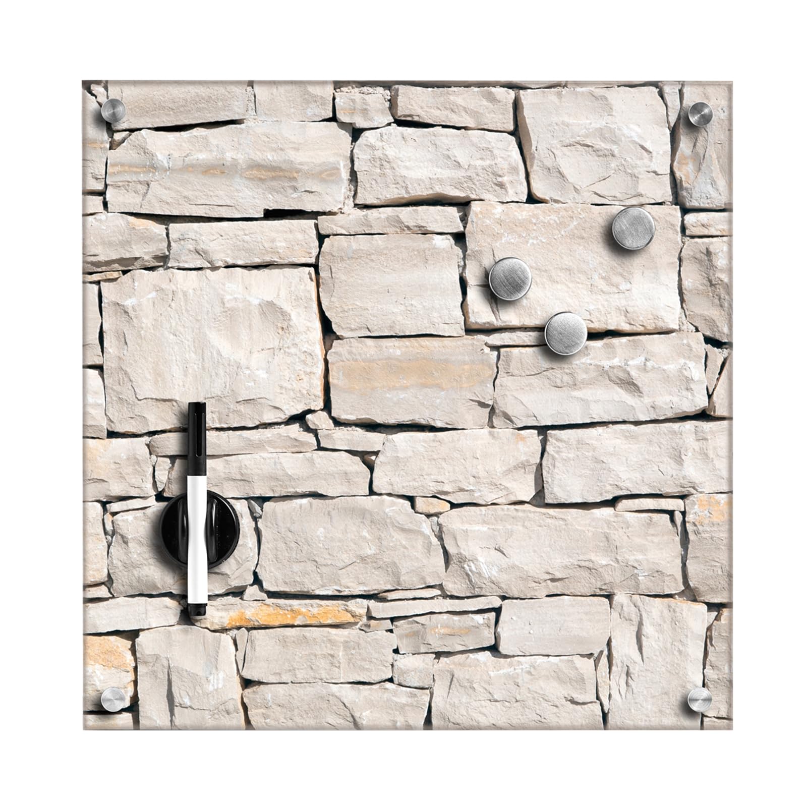 HTI-Living Memoboard Glas Stone Memoboard Glas Stone