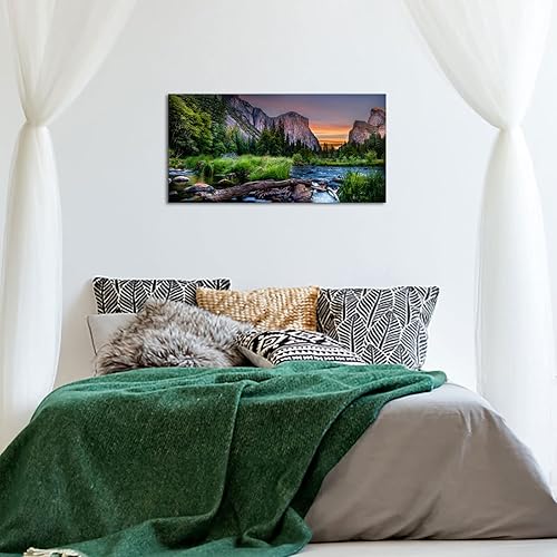 Miniatura 2 de LyerArtork Yosemite Valley National Park - Lienzo decorativo para pared, diseño de naturaleza americana, arte moderno, paisaje, decoración de pared