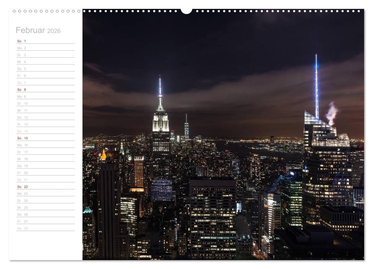 New York - Bilder einer Metropole (Wandkalender 2026 DIN A2 quer), CALVENDO Monatskalender: Die große, atemberaubende Metropole stellt sich hier in spannenden Bildern vor.