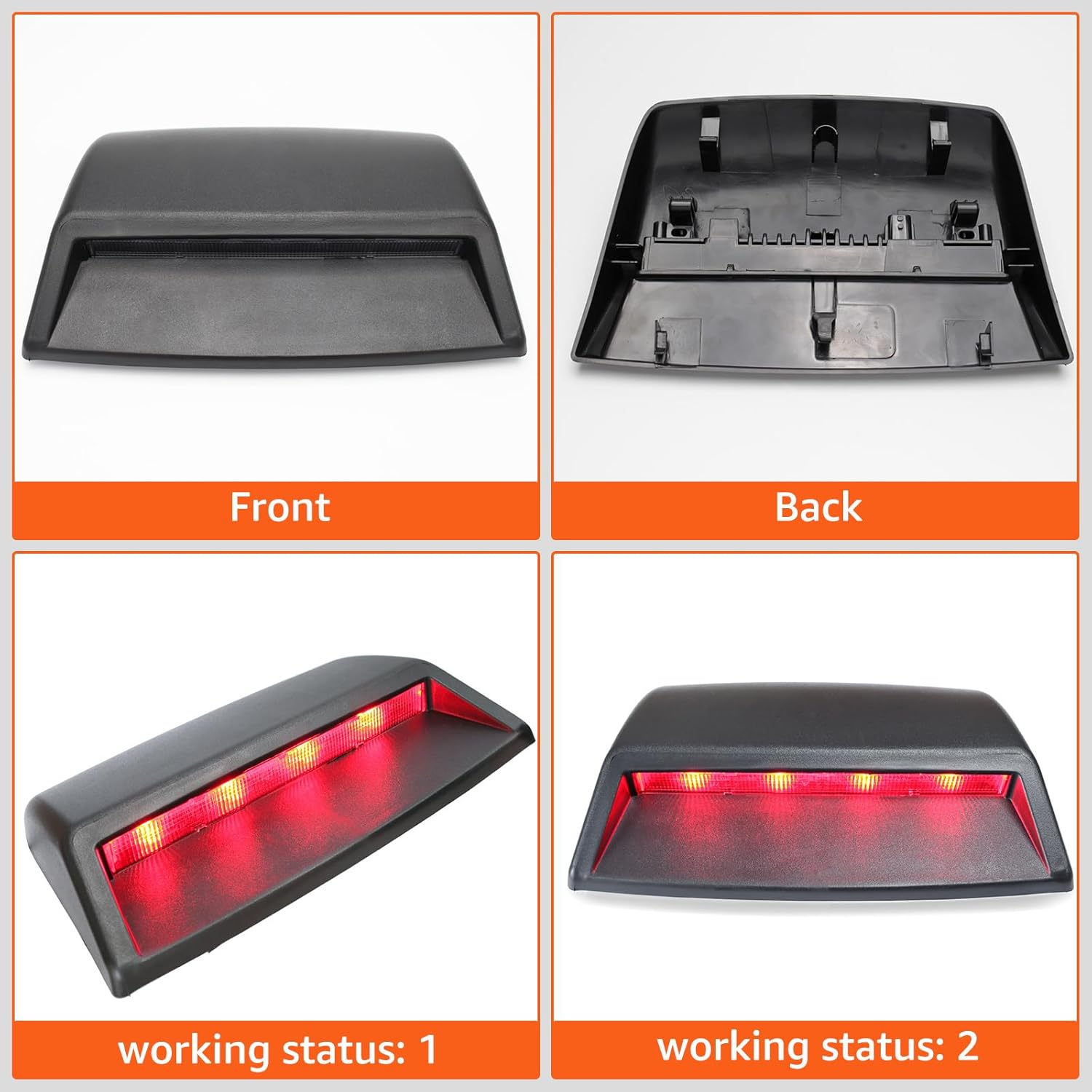 3rd Third Brake Light Compatible with Nissan Sentra Sedan 2013-2019 Rear Center LED High Mount Stop Lamp Assembly Replacement 26590-3RA0B 26590-3SG0B