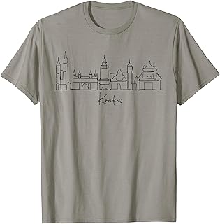 city skyline travel souvenir tourist Krakow Poland T-Shirt