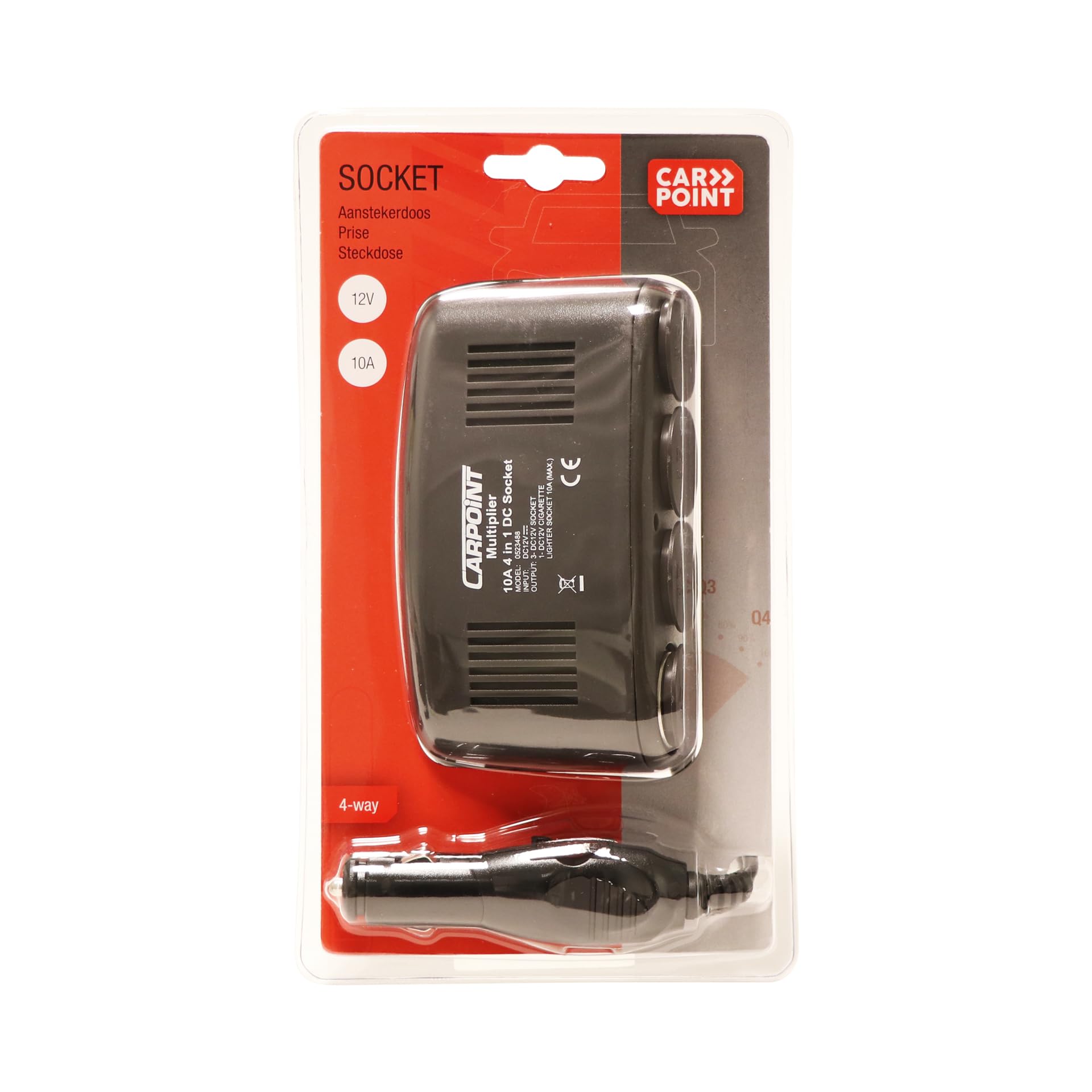 Carpoint Prise Quadruple 12V 10A