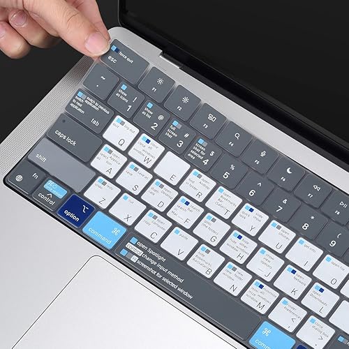 Miniatura 2 de MacOS Funda de teclado de acceso directo para MacBook Pro 14 de 16 pulgadas, M4, M3, M2, MacBook Air de 15.3 pulgadas, M4, M3, A3241, A3114, A3112,