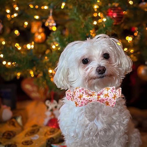 Miniatura 6 de Elegant little tail Collar para perro con lazo, collar de perro de jengibre de Navidad, para hombre, con lazo, para perro, regalo para mascotas,