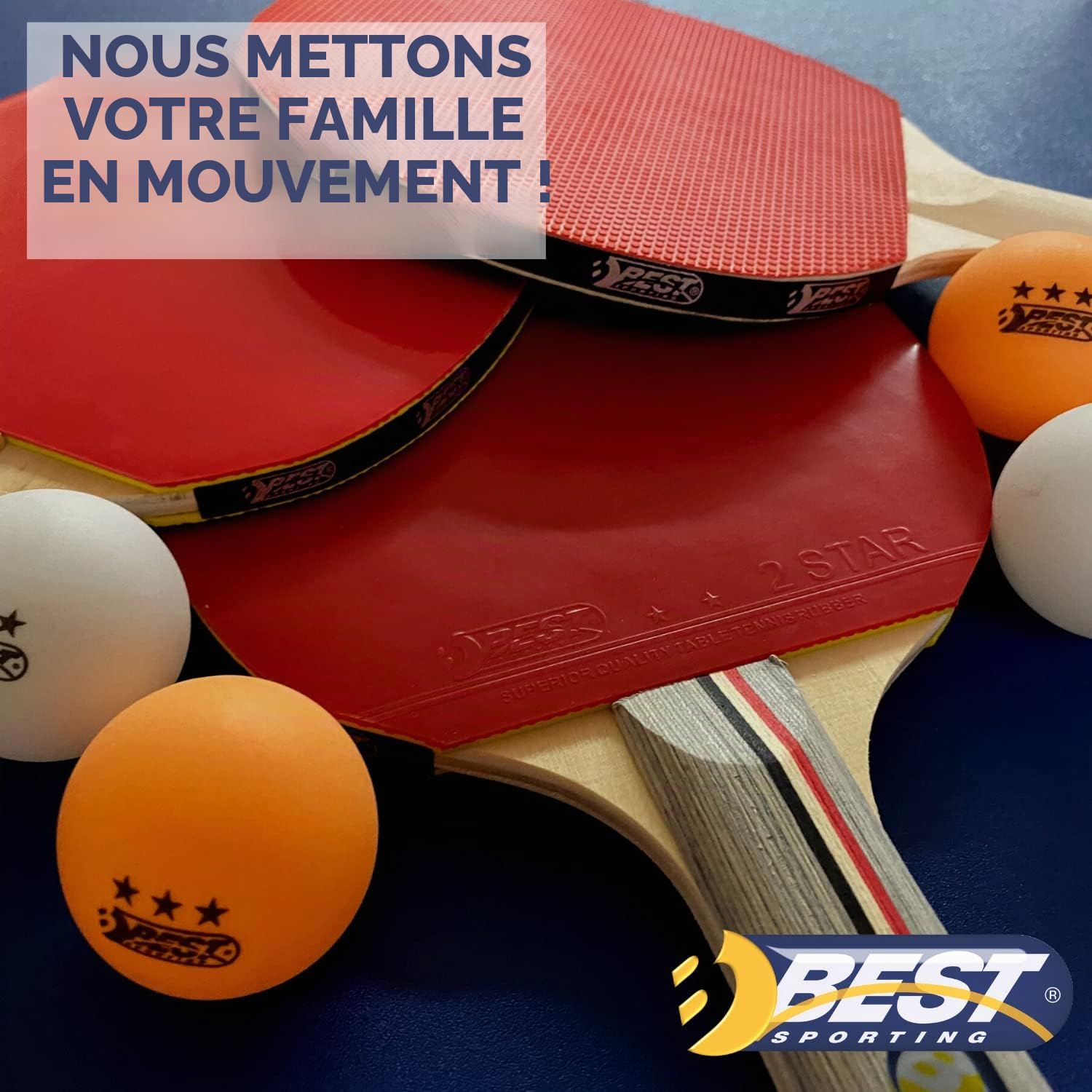 Best Sport Housse de Raquette avec Pochette de balles
