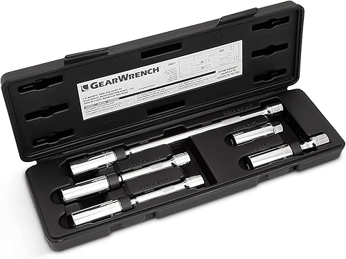 Miniatura 9 de Juego de llaves Gearwrench de 5 piezas, 6 unidades de 3/8", juego de llaves imantadas para bujías, 80601
