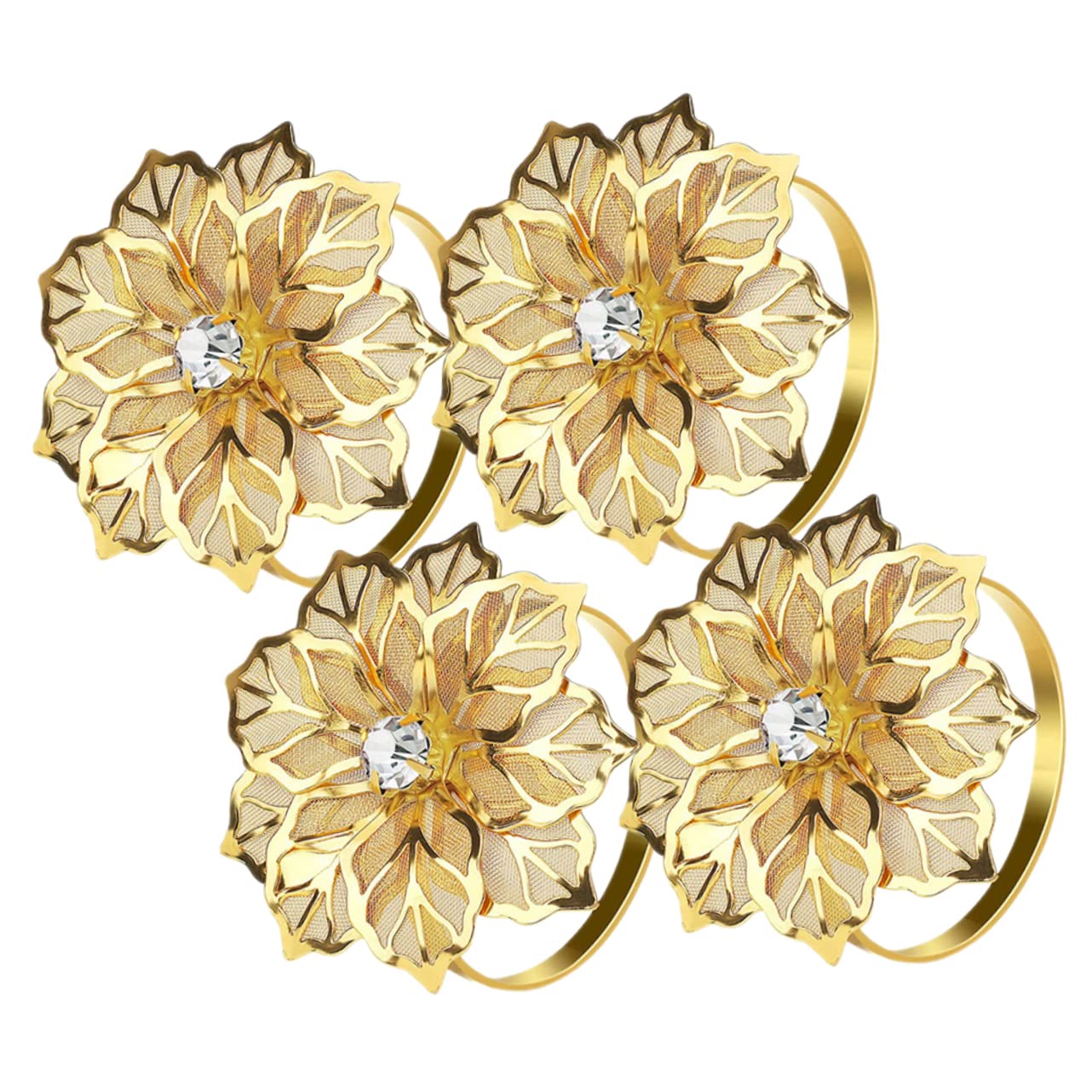 TOPBATHY 20piezas Aros De Servilleta De Inoxidable Diseño De para Bodas y Soporte Decorativo para Mesa