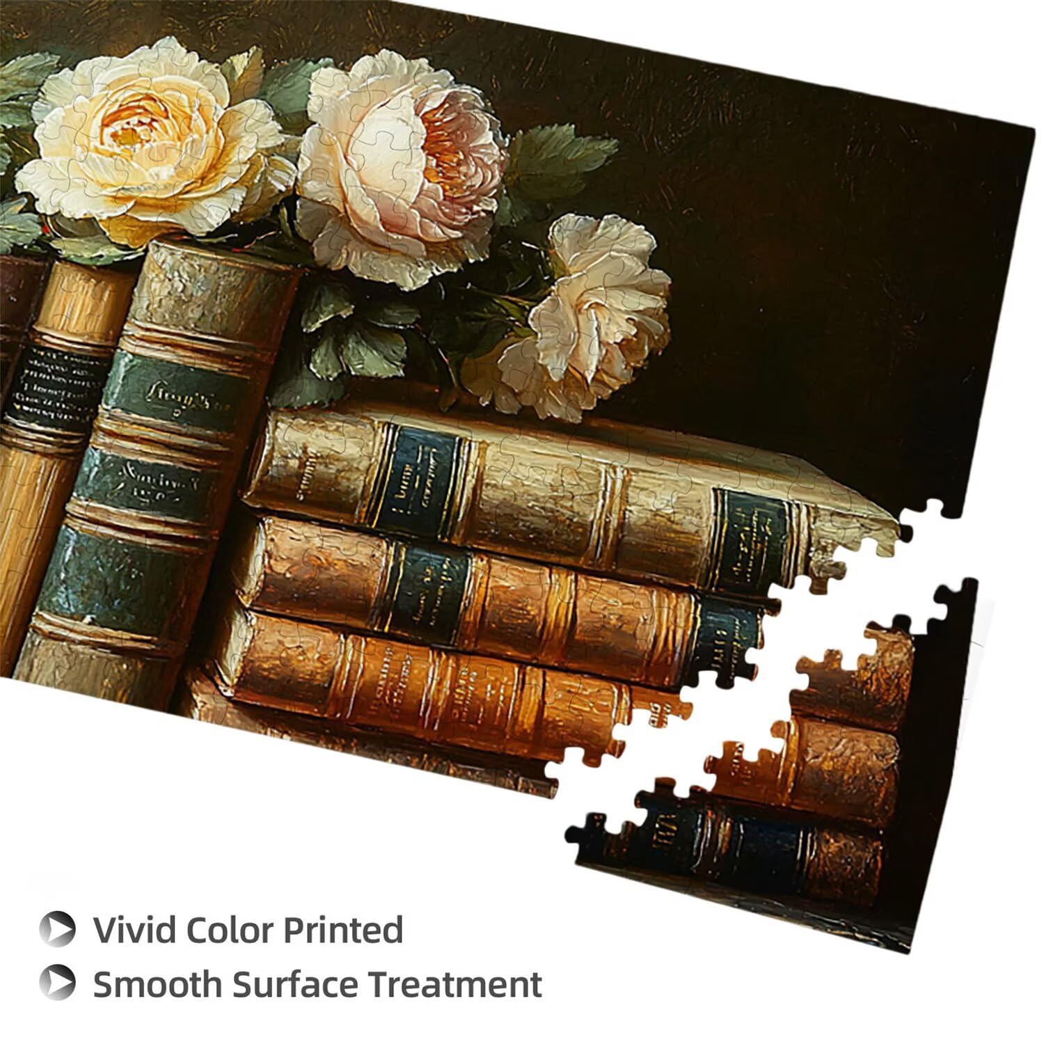 Księga róż - Puzzle 900 sztuk dla dorosłych - Puzzle DIY, kreatywna rozrywka, sztuka nowoczesna, klasyczne puzzle dla dorosłych i młodzieży w wieku 12 lat, pomysł na prezent dla mężczyzn i kobiet 87 x