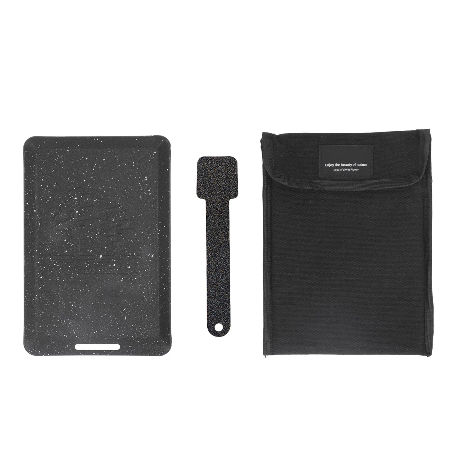 Mini poêle de camping rectangulaire multifonctionnelle en fer noir Pilipane