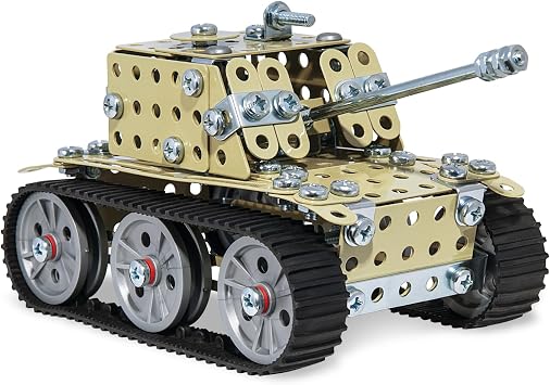 Eitech Metal Yapı Kutusu - Panzer Kum Sarısı, Çöl Kullanımı için, Oyuncak Panzer Model Kiti, Erkek ve Kız Çocukları için, Hediye 8 Yaşından İtibaren Çocuklar, Motor Becerileri Oyuncakları, Model