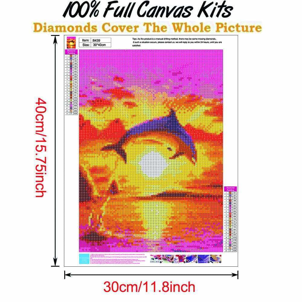 Amazon | クロスステッチキット ダイヤモンドの絵画 イルカが