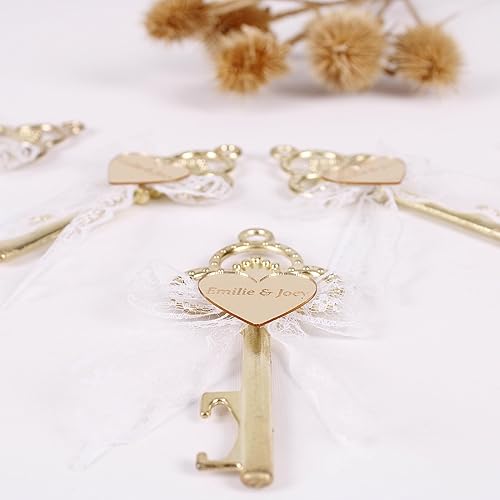 Pack of 10-15-25-50-100 Personalized Key Bottle Opener, Wedding Favors, Bulk Bottle Opener, Gold Wedding Favor, Bridal Shower Favor, Baptism Gifts
