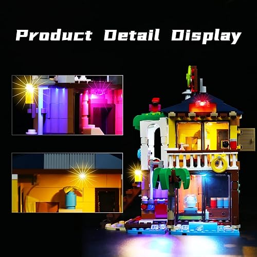 Miniatura 6 de Kit de luces LED para Lego Creator 3 en 1 Surfista Beach House 31118 - Juego de luces compatible con Lego 31118 - Versión clásica (kit de luces sin