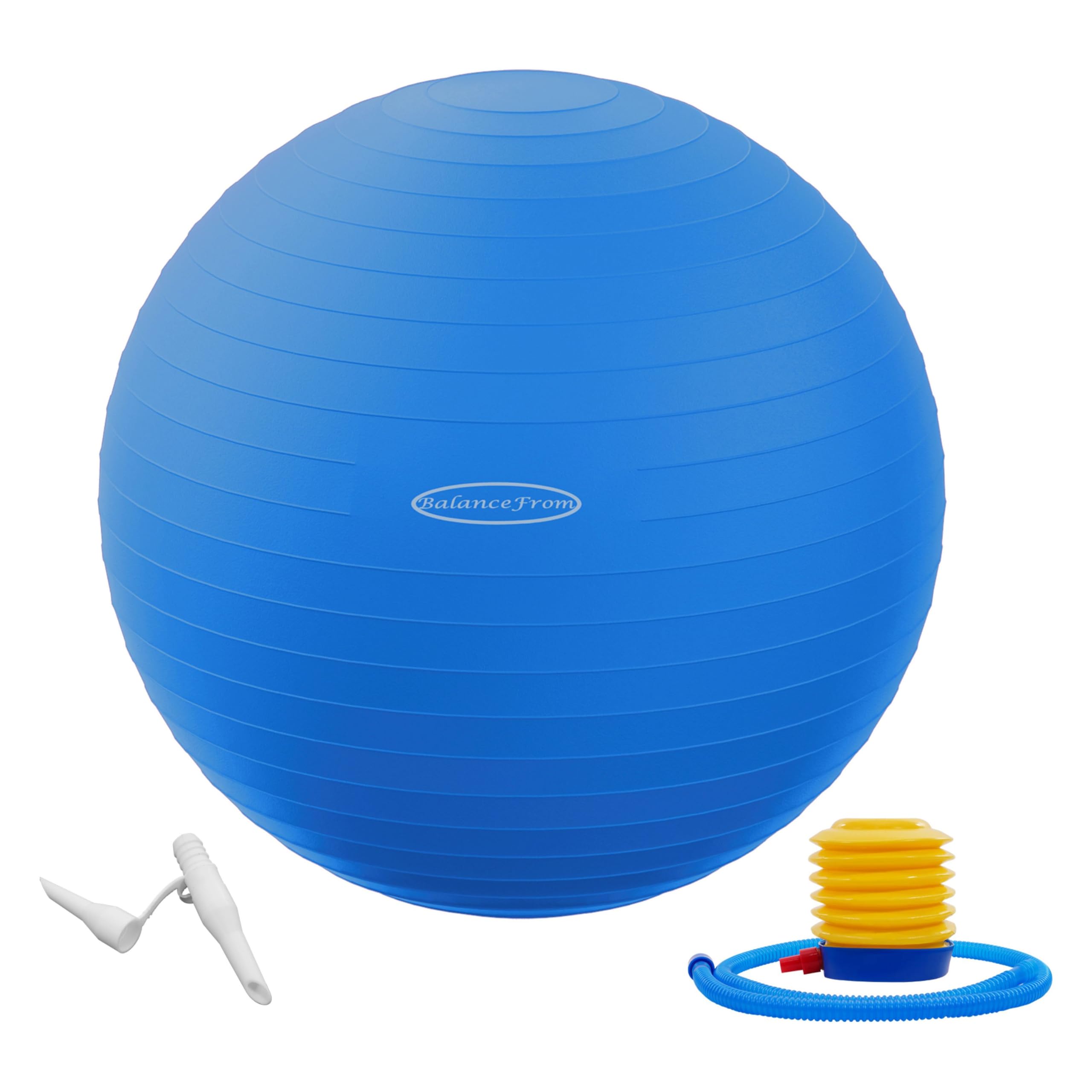 BalanceFrom Anti-Burst and Slip Resistant Exercise Ball Yoga Ball Fitness Ball Birthing Ball with Quick Pump, 2,000-Pound Capacity