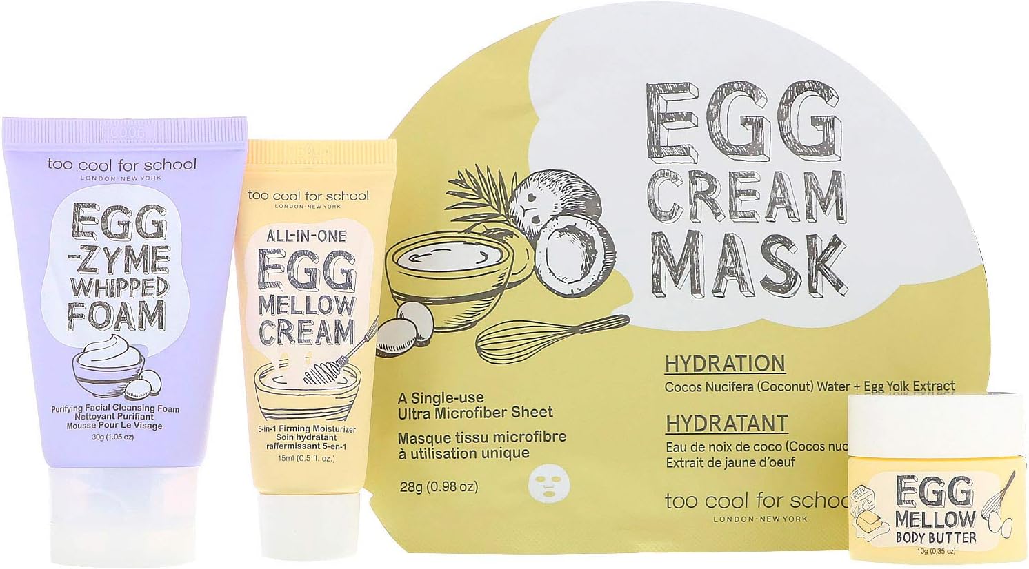 Egg-ssential Skincare Mini Set, 4 Pieces