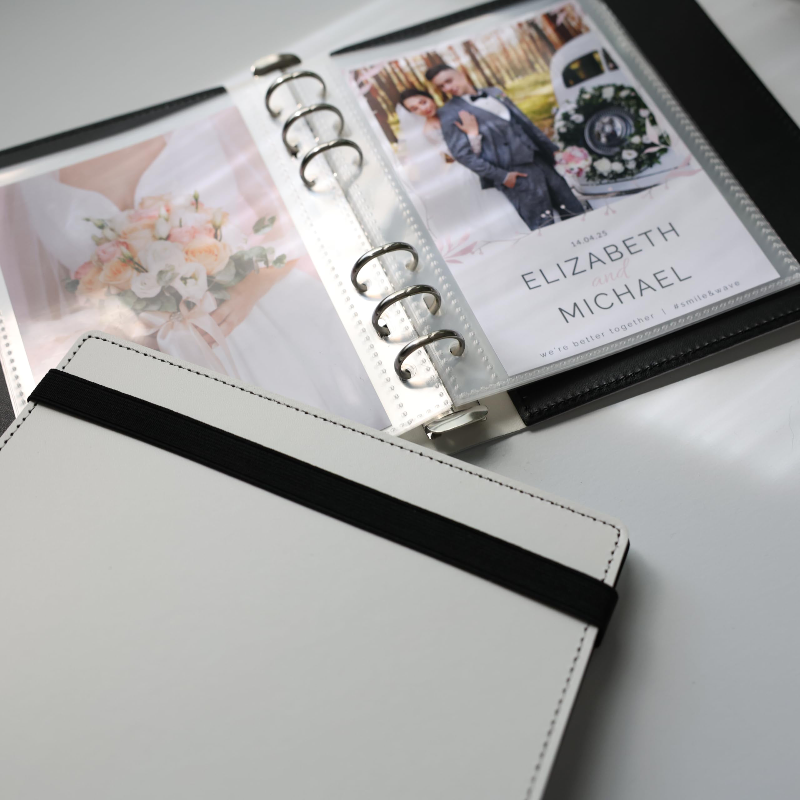 Álbum de fotos para tiras de 2x6 pulgadas ideal como libro de firmas para bodas y recuerdos de eventos
