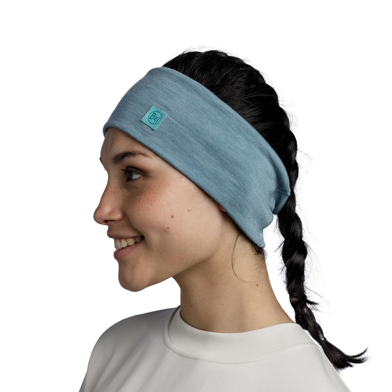 Buff Headband Merino Wide Unisex adults, Solid Pool - Image 3