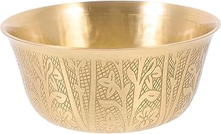 BESPORTBLE Offer Bowls Copper Brass Tibetan Buddhist Rice Bowl Worship God Sacrificial Sauce Dish Serving Bowl for Altar Yoga Meditation Smudging Decor Golden