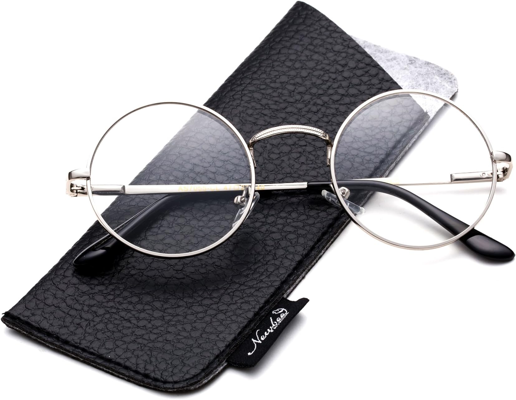 John Lennon Glasses Hippy 60's Vintage Retro Round Sunglasses & Clear Lens