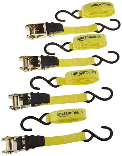 Amazon Basics Sangles à Cliquet, Lot de 4, 4,5m x