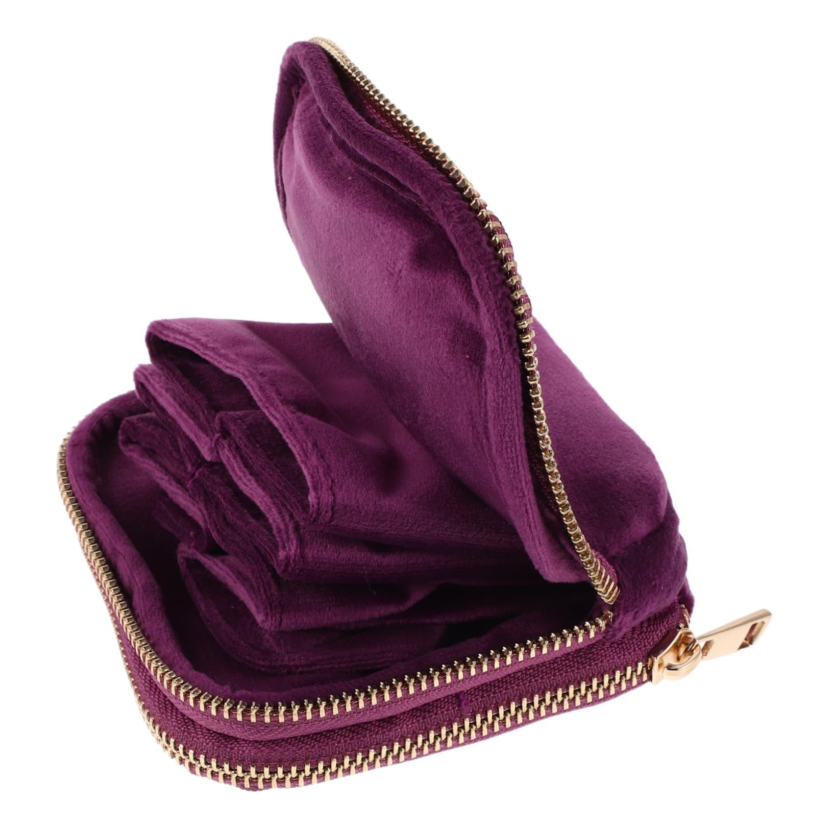 Rangement bijoux voyage KOMBIUDA violet, fini les colliers emmêlés en étui compact
