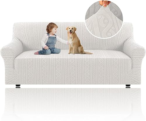 Miniatura 37 de H.VERSAILTEX 2025 Funda de sofá de jacquard de 1 pieza, fundas de sofá de alta elasticidad, protector de muebles antideslizante, funda de sofá suave