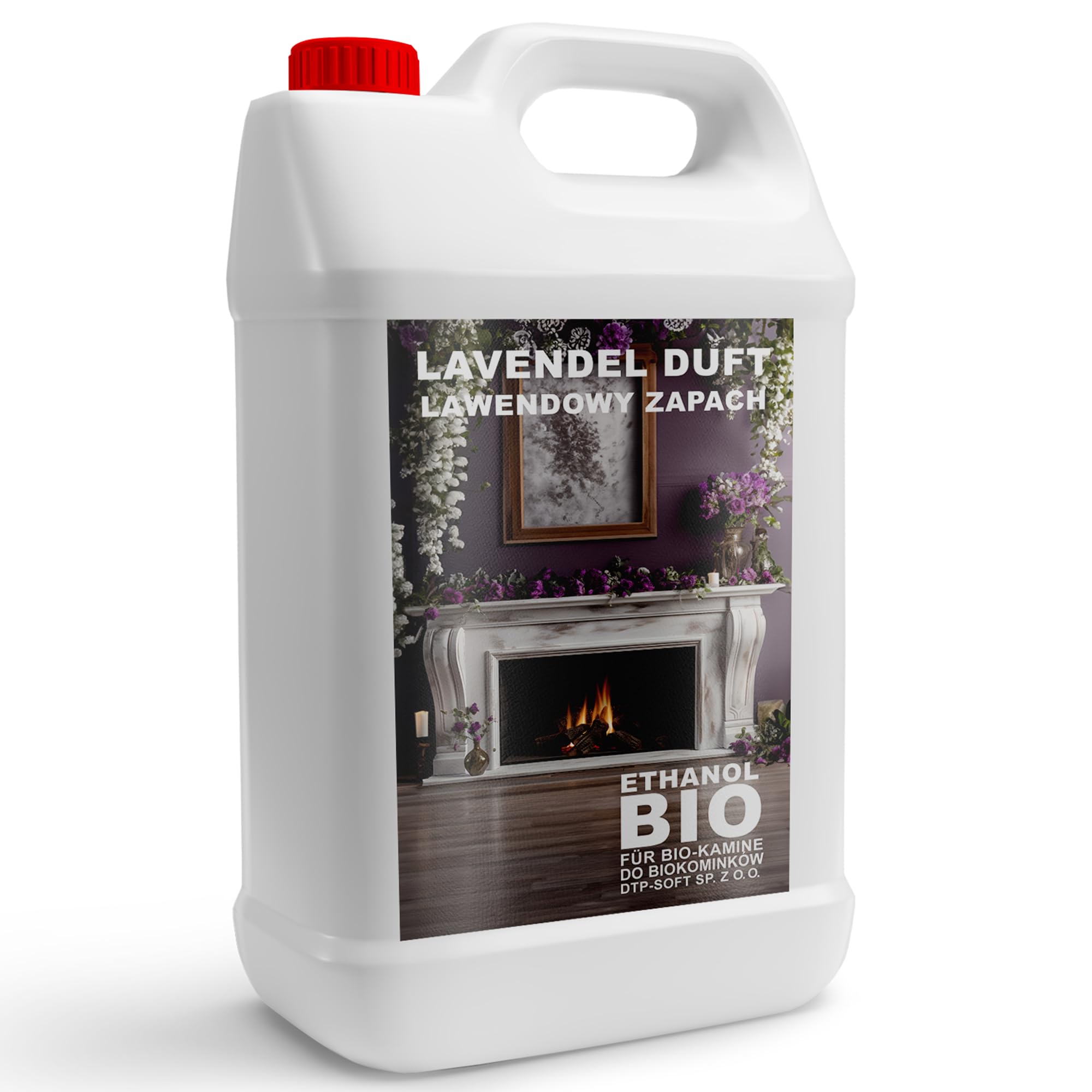4x5 Liter Bioethanol Premium 100% fürAlkohol für Kamin (LAVENDELDUFT, 20L)