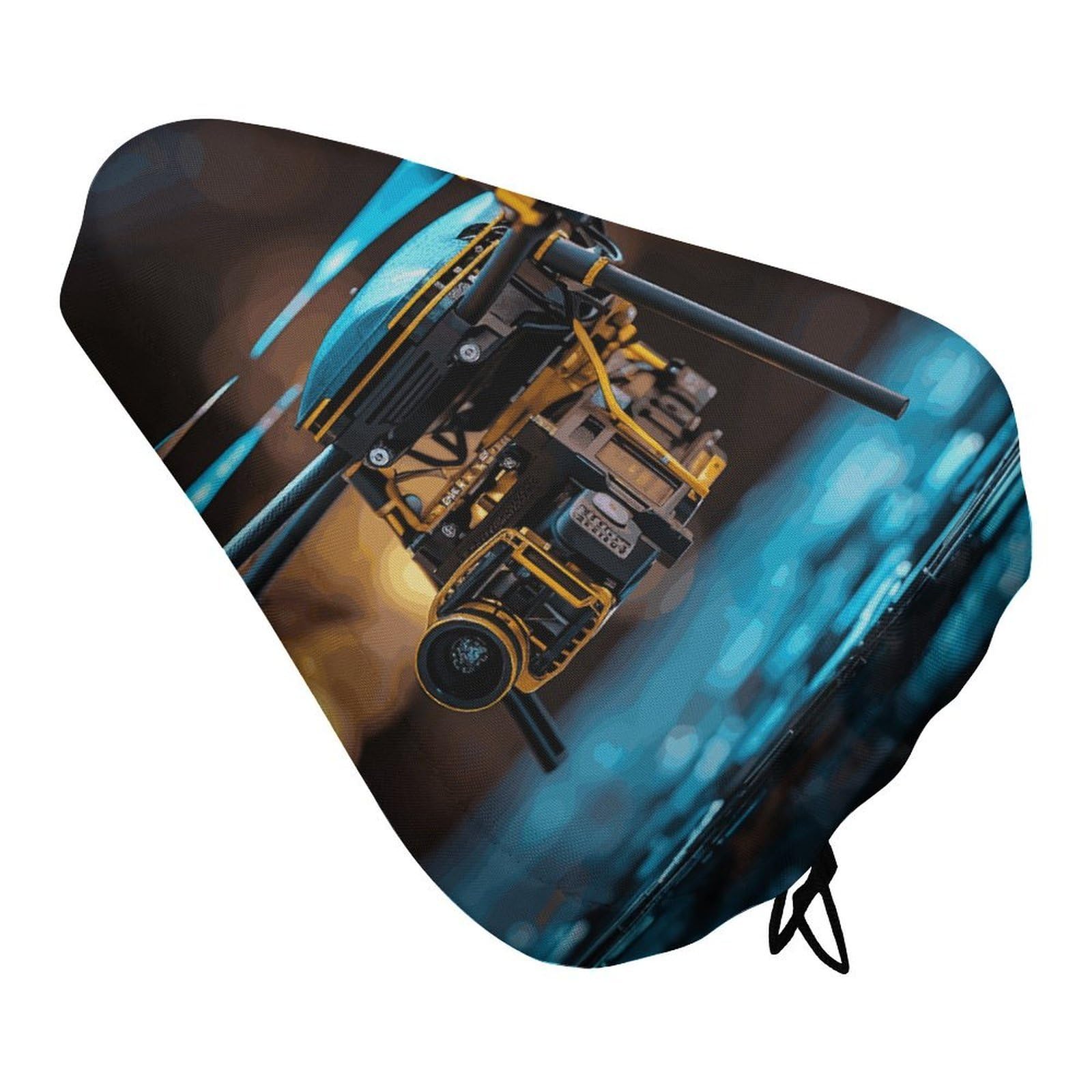 Drone Bike Seat Cover Waterproof Bicycle Seat Cover Rainproof Bike Saddle Cushion Covers Protector with Drawstring Washable Bike Saddle Cover for Women Men City/Mountain