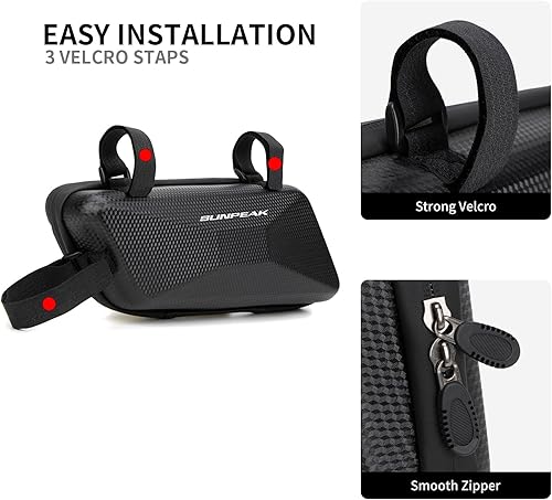 Miniatura 5 de Sunpeak Bolsa de marco de bicicleta Bolsa triangular de almacenamiento de bicicleta Bolsa de tubo superior Bolsa de tubo superior resistente al agua